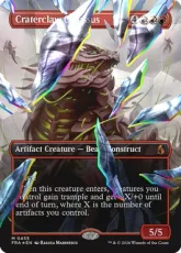 【ファセット・Foil】(455)■ボーダーレス■《孔爪の巨像/Craterclaw Colossus》[FRA-BF] 赤R