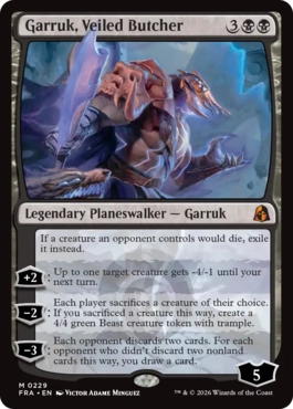 (229)《ヴェール被りの解体者、ガラク/Garruk, Veiled Butcher》[FRA] 黒R