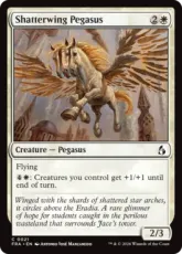 【Foil】(021)《砕け翼のペガサス/Shatterwing Pegasus》[FRA] 白C