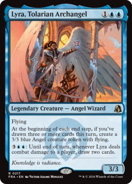 (217)《トレイリアの大天使、ライラ/Lyra, Tolarian Archangel》[FRA] 青R