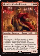 (158)《擬態する歓楽者、ゴドリック/Goddric, Cloaked Reveler》[FDC] 赤R