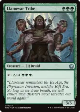 (214)《ラノワールの部族/Llanowar Tribe》[FDC] 緑U