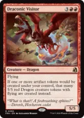 【Foil】(080)《ドラゴンの訪問者/Draconic Visitor》[FRA] 赤R
