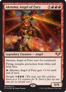 【Foil】《憤怒の天使アクローマ/Akroma, Angel of Fury》[FtV:Angels] 赤R