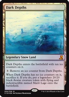 【Foil】《暗黒の深部/Dark Depths》[FtV:Lore] 土地R
