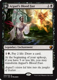 【Foil】《アルゲールの断血/Arguel's Blood Fast》/《アクロゾズの神殿/Temple of Aclazotz》[FtV:Transform] 黒R