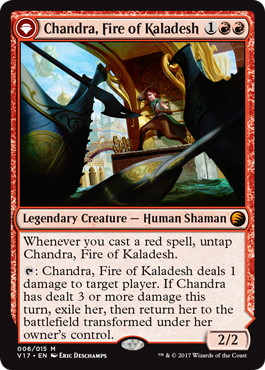 【Foil】《カラデシュの火、チャンドラ/Chandra, Fire of Kaladesh》/《燃え盛る炎、チャンドラ/Chandra, Roaring Flame》[FtV:Transform] 赤R