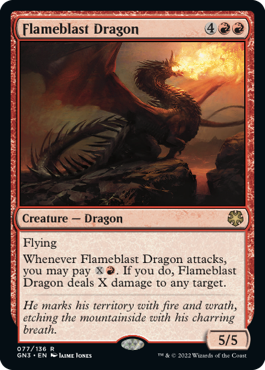 《炎破のドラゴン/Flameblast Dragon》[GN3] 赤R