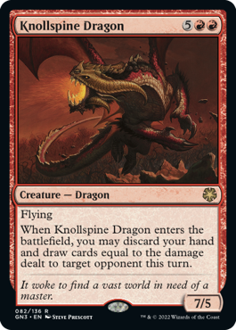 《山背骨のドラゴン/Knollspine Dragon》[GN3] 赤R