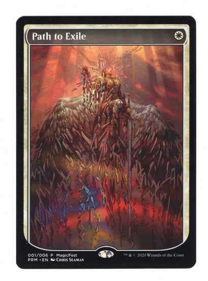 □テキストレス□《流刑への道/Path to Exile》[MagicFest] 白U | 日本 MTG 流刑への道 レベッカゲイ 英語 foil 4枚