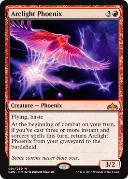 【Foil】《弧光のフェニックス/Arclight Phoenix》[GRN] 赤R