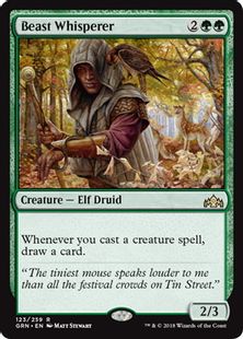 《獣に囁く者/Beast Whisperer》[GRN] 緑R