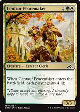 【Foil】《ケンタウルスの仲裁者/Centaur Peacemaker》[GRN] 金C