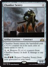 【Foil】《庁舎の歩哨/Chamber Sentry》[GRN] 茶R