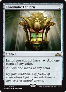 【Foil】《彩色の灯籠/Chromatic Lantern》[GRN] 茶R