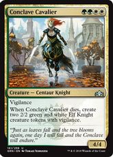 【Foil】《議事会の騎兵/Conclave Cavalier》[GRN] 金U