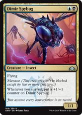 【Foil】《ディミーアの偵察虫/Dimir Spybug》[GRN] 金U