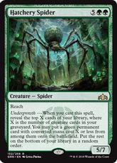 【Foil】■プレリリース■《孵卵場の蜘蛛/Hatchery Spider》[GRN-PRE] 緑R