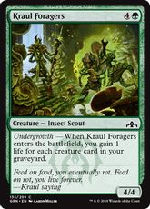 【Foil】《クロールの食料隊/Kraul Foragers》[GRN] 緑C