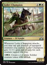 【Foil】《レーデヴの勇者/Ledev Champion》[GRN] 金U