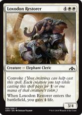 【Foil】《ロクソドンの修復者/Loxodon Restorer》[GRN] 白C