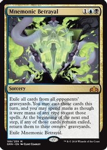 Foil】《記憶の裏切り/Mnemonic Betrayal》[GRN] 金R | 日本最大級 MTG 
