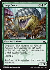 【Foil】《包囲ワーム/Siege Wurm》[GRN] 緑C