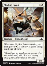 【Foil】《天空の斥候/Skyline Scout》[GRN] 白C