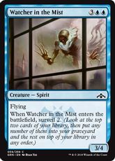 【Foil】《霧から見張るもの/Watcher in the Mist》[GRN] 青C