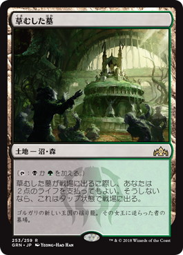 Foil】《草むした墓/Overgrown Tomb》[GRN] 土地R | 日本最大級 MTG 