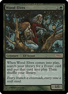 【Foil】《ウッド・エルフ/Wood Elves》(ゲートウェイ)[DCIマーク] 緑