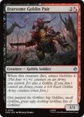 【Foil】(156)《恐るべきゴブリン二人組/Fearsome Goblin Pair》[HOB] 金U