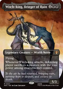 (021)■ボーダーレス■《破滅をもたらす者、魔王/Witch-king, Bringer of Ruin》[HOC] 黒R