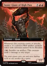 【Foil】(304)■拡張アート■《大峠の石の巨人/Stone-Giant of High Pass》[HOB-BF] 赤R