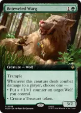 【Foil】(305)■拡張アート■《宝石で飾った魔狼/Bejeweled Warg》[HOB-BF] 緑R