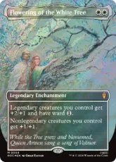 【サージ・Foil】(054)■ボーダーレス■《白の木に花開く/Flowering of the White Tree》[HOC] 白R