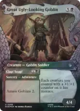 【サージ・Foil】(259)■ボーダーレス■《大きな醜い顔のゴブリン/Great Ugly-Looking Goblin》[HOB-BF] 黒U
