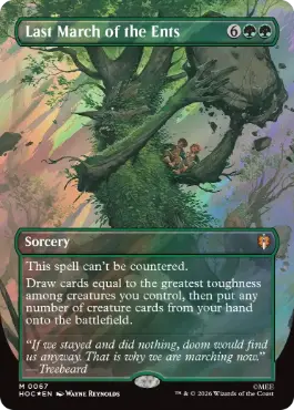 mtg エント最後の進軍　英語　ポスター　foil 172)《エント最後の進軍/Last March of the Ents》[LTR] 緑R | 日本