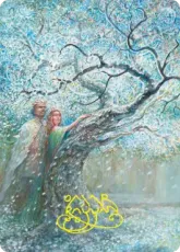 【箔押し】(027)【アート・カード】白の木に花開く [HOB]