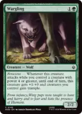 【Foil】(140)《魔狼の仔/Wargling》[HOB] 緑C
