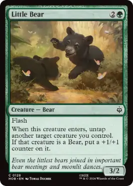『予約シングル』(128)《小さな熊/Little Bear》[HOB] 緑C