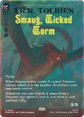 【サージ・Foil】(281)■ボーダーレス■《悪い長虫、スマウグ/Smaug, Wicked Worm》[HOB-BF] 金R