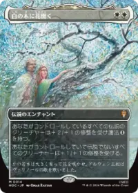 白の木に花開く