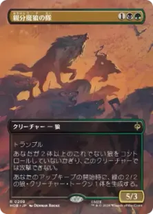 Foil】(208)□ボーダーレス□《親分魔狼の隊/Chief Warg's Company