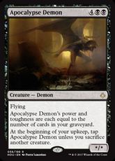 【Foil】■プレリリース■《黙示録の悪魔/Apocalypse Demon》[HOU-PRE] 黒R