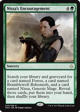 《ニッサの激励/Nissa's Encouragement》[HOU] 緑R