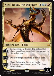 Foil】《欺瞞の主、ニコル・ボーラス/Nicol Bolas, the Deceiver》[HOU 