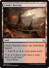 《燃え殻の痩せ地/Cinder Barrens》[HOU] 土地C