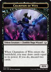 (002)《機知の勇者トークン /Champion Of Wits Token》[HOU] 黒