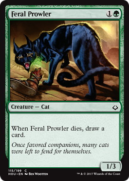 【Foil】《残忍な野猫/Feral Prowler》[HOU] 緑C
